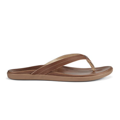 Honu Women’s Leather Beach Sandals - Tan