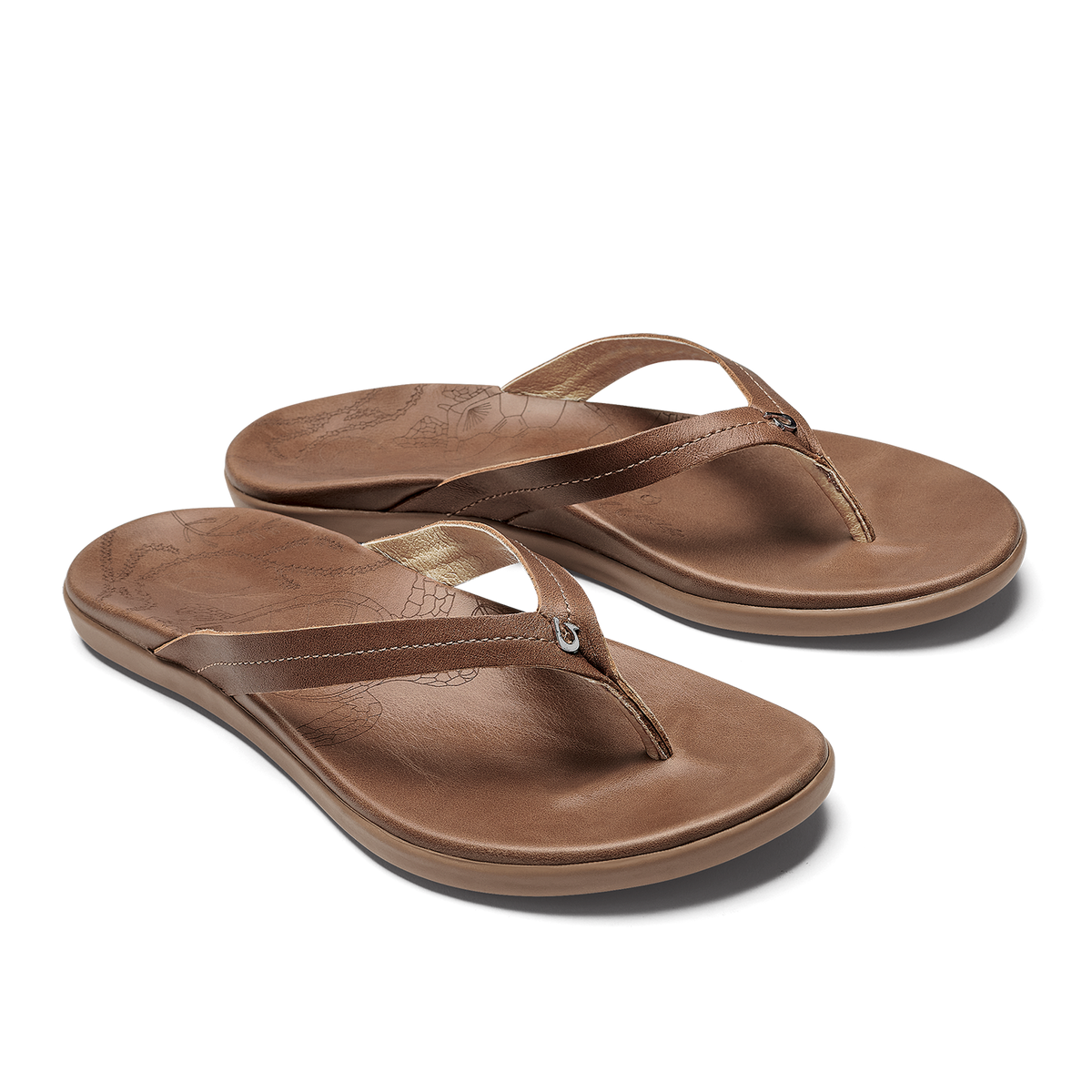 Honu Women’s Leather Beach Sandals - Tan
