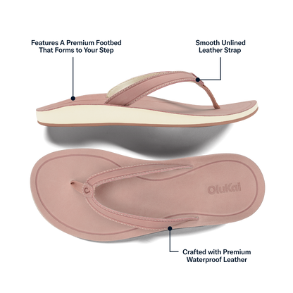 Southshore Women’s Waterproof Leather Sandals - Soft Pink