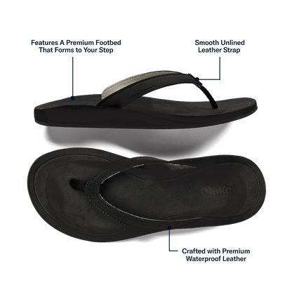 Southshore Women’s Waterproof Leather Sandals - Lava Rock