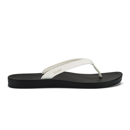 ‘Uiki Women’s Everyday Beach Sandals - Bright White / Lava Rock