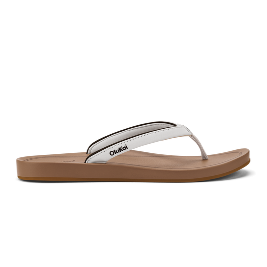 ‘Uiki Women’s Everyday Beach Sandals - White Sand / Almond