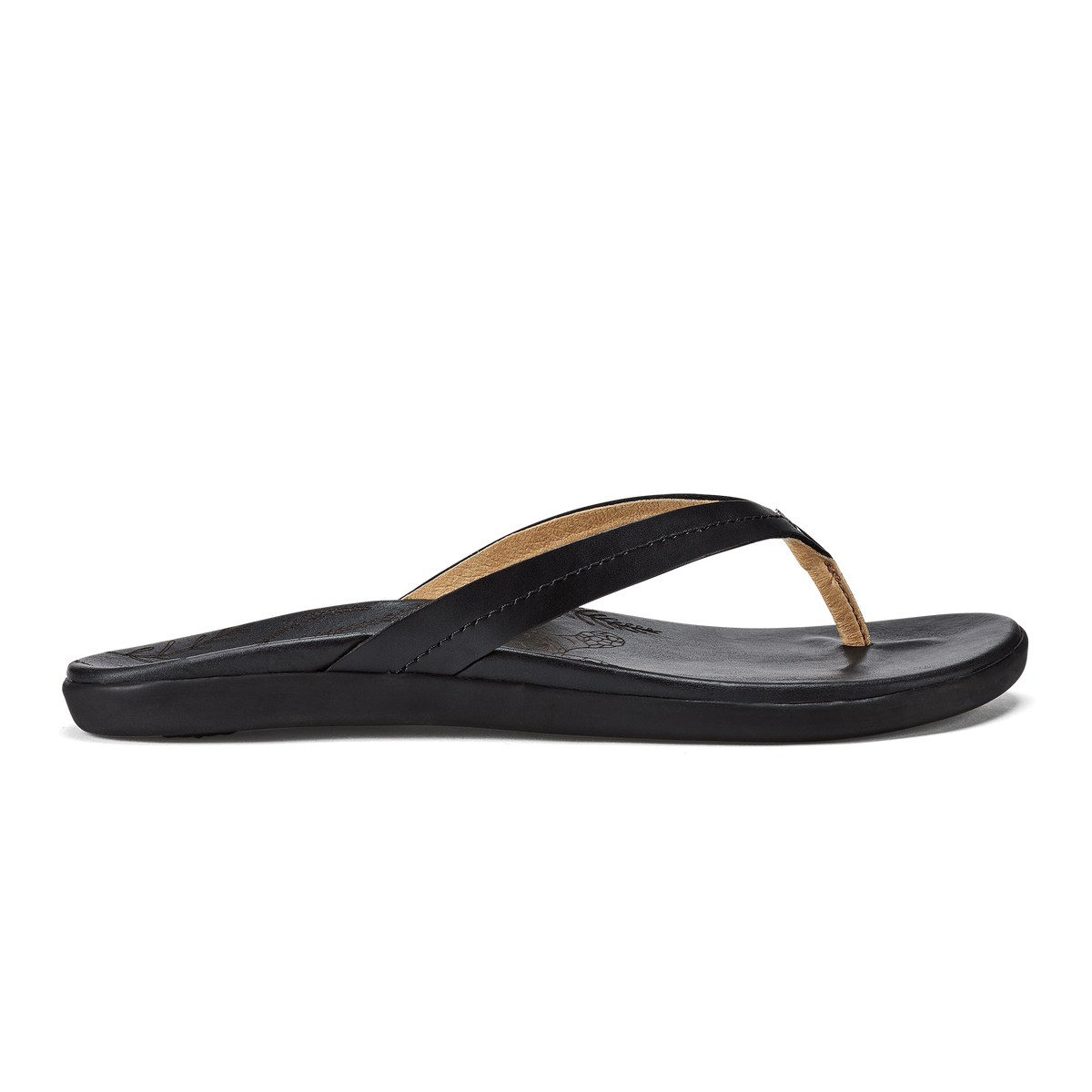 Honu Women’s Leather Beach Sandals - Black