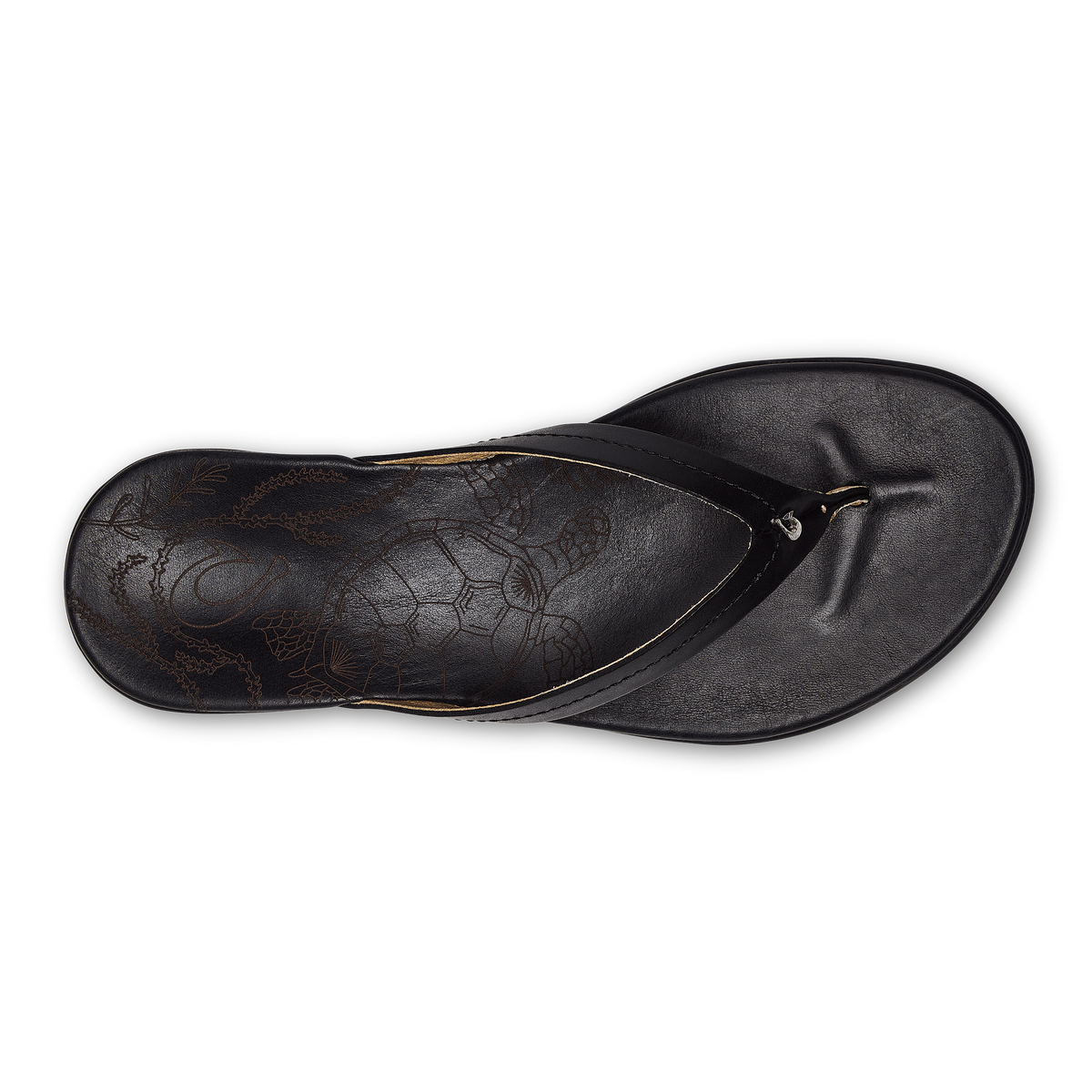 Honu Women’s Leather Beach Sandals - Black