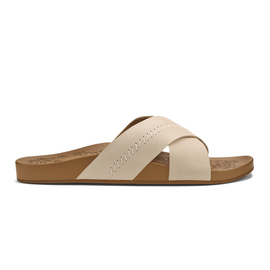 Kipe‘a ‘Olu Women‘s Slide Sandals - Puka / Tan