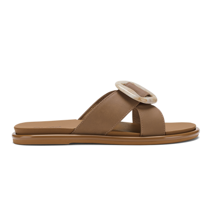 La‘i Slide Women’s Slide Beach Sandals - Tan