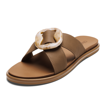 La‘i Slide Women’s Slide Beach Sandals - Tan
