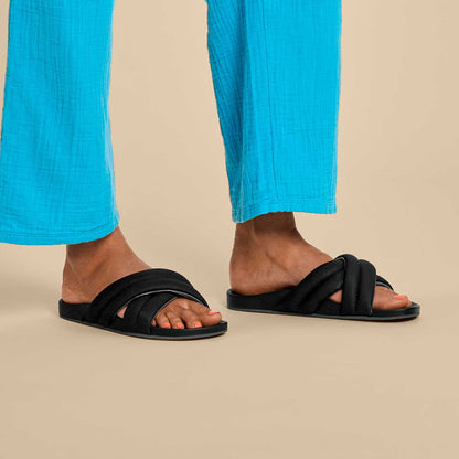Hila Women’s Beach Slide Sandals - Black