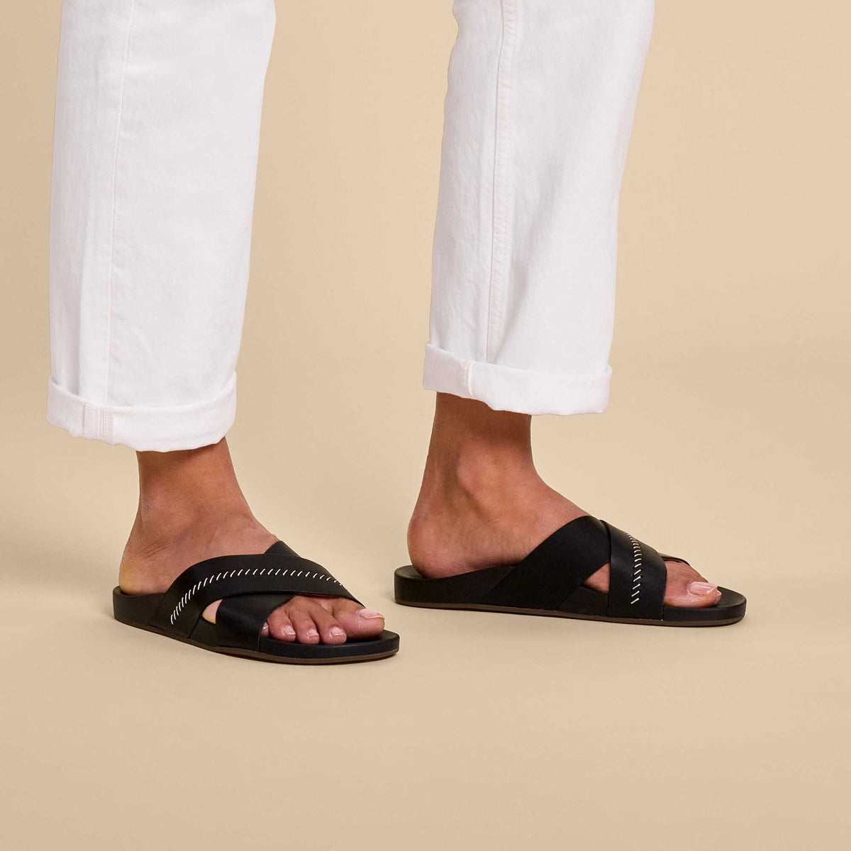 Kipe‘a ‘Olu Women‘s Slide Sandals - Black