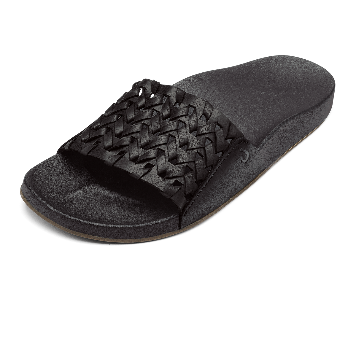 Kāmola Women’s Leather Slide Sandals - Black