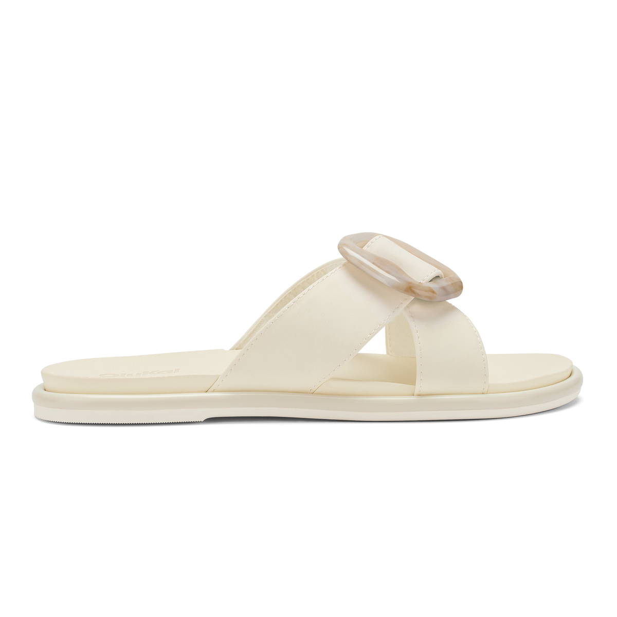 La‘i Slide Women’s Slide Beach Sandals - White Sand
