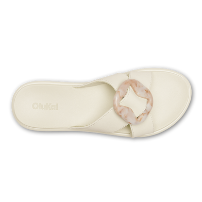 La‘i Slide Women’s Slide Beach Sandals - White Sand