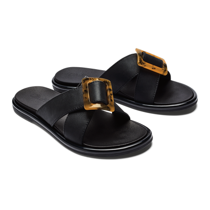 La‘i Slide Women’s Slide Beach Sandals - Black