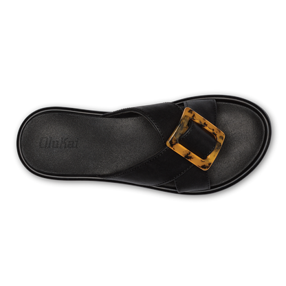 La‘i Slide Women’s Slide Beach Sandals - Black