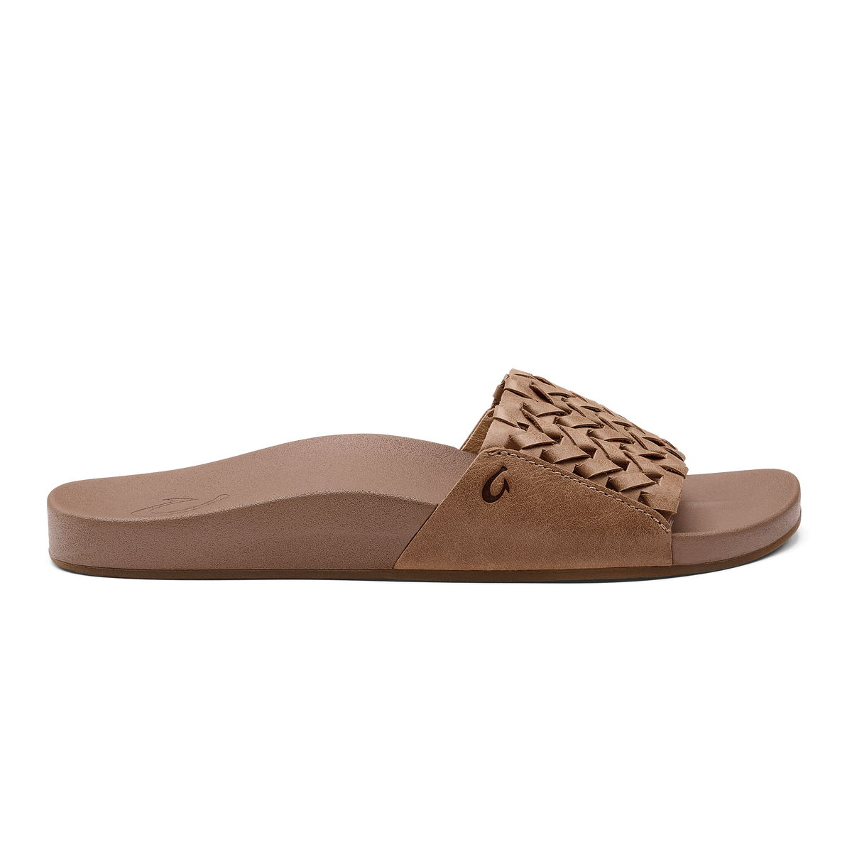 Kāmola Women’s Leather Slide Sandals - Tan
