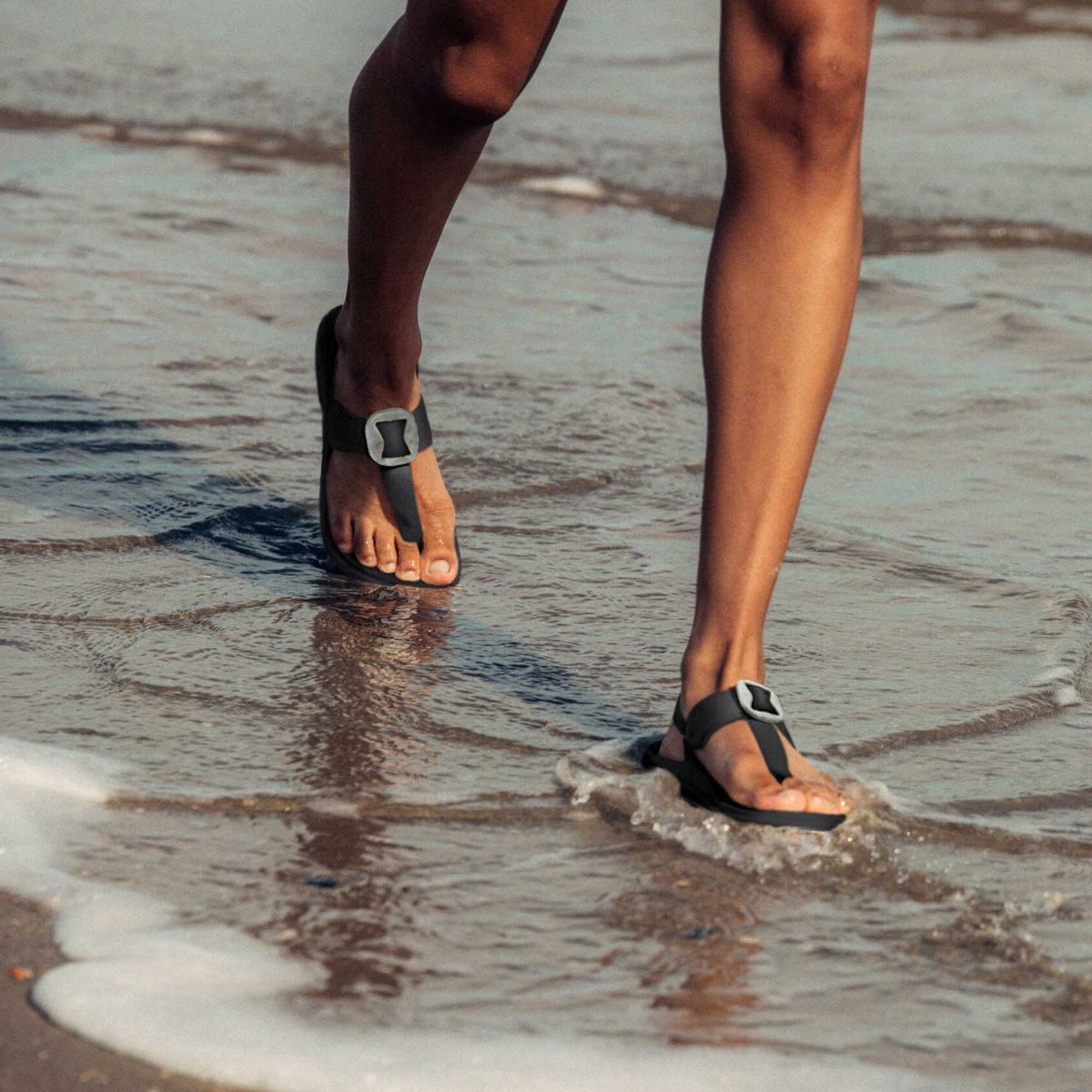 La‘i T-Bar Women’s Strappy Sandals - Lava Rock