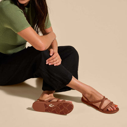 Tiare Strappy Women’s Leather Sandals - Fox