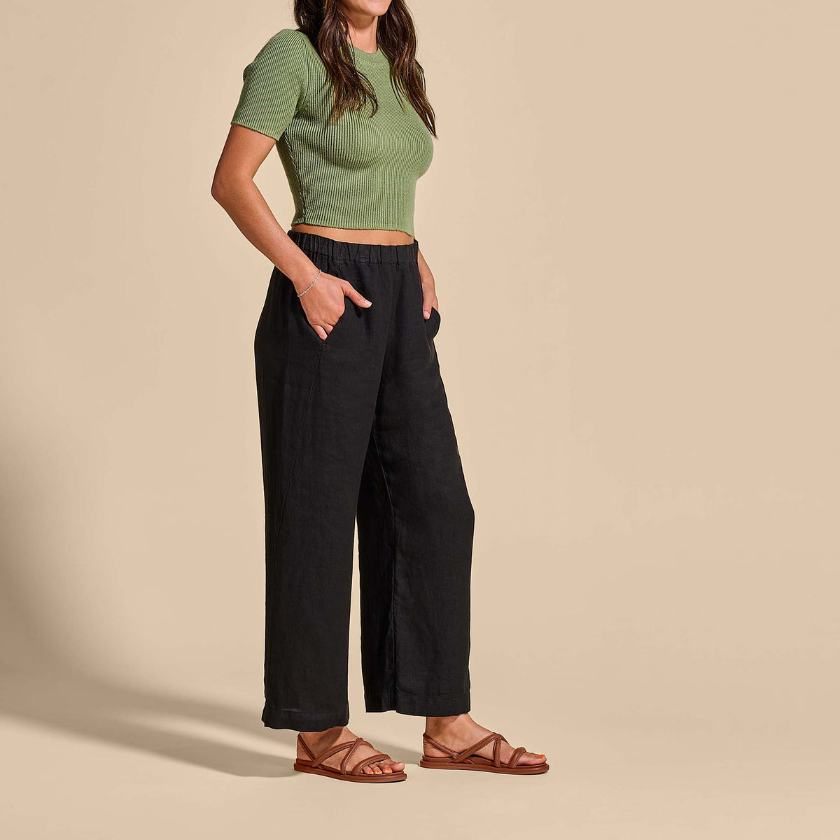 Tiare Strappy Women’s Leather Sandals - Fox