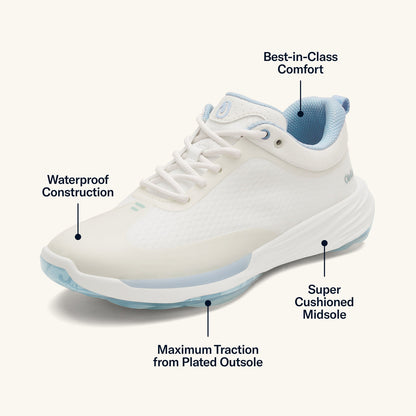 Mākena Women’s Waterproof Golf Shoes - Bright White