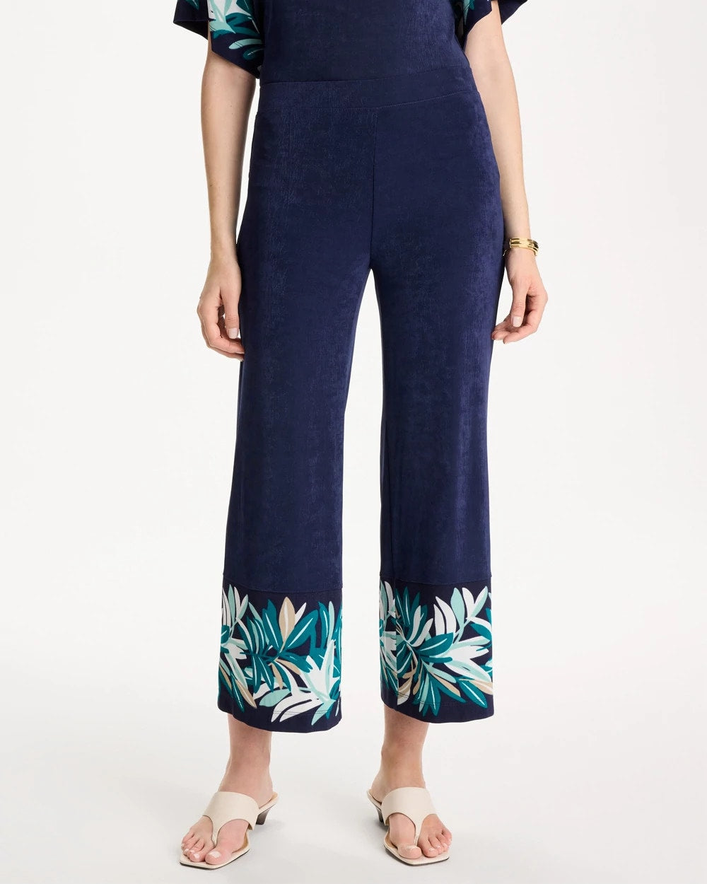 Chico's Outlet - Travelers™ Palm Border Crop Pant