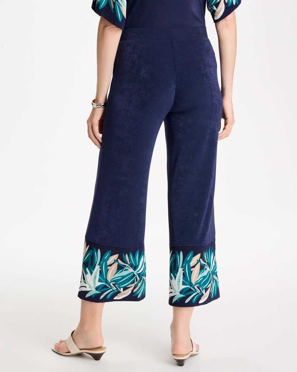 Chico's Outlet - Travelers™ Palm Border Crop Pant