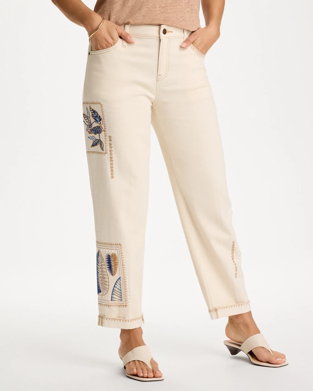 Chico's Online - Patchwork Relaxed Boyfriend Jean