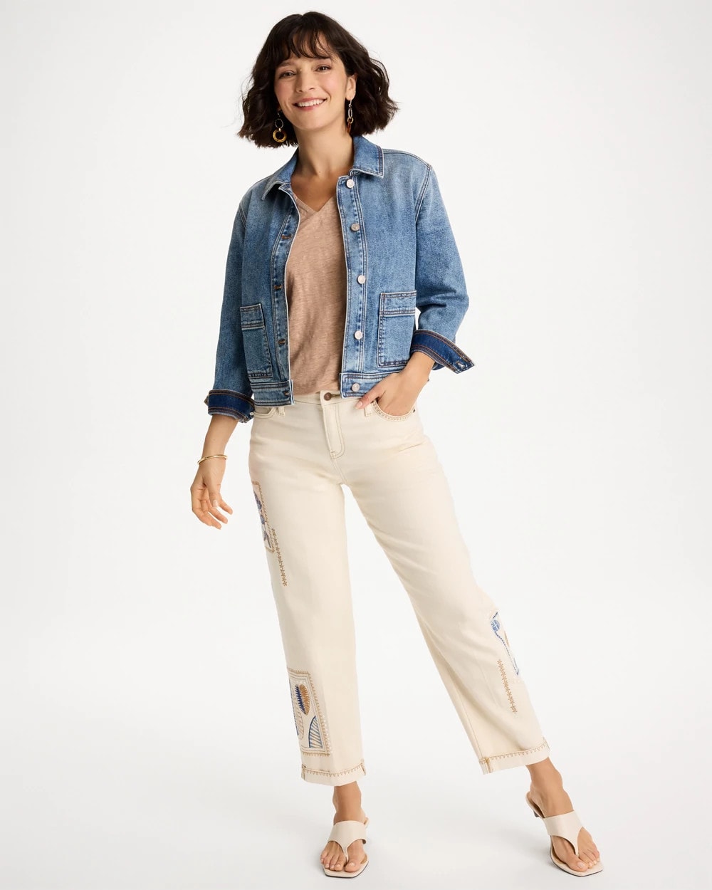 Chico's Online - Patchwork Relaxed Boyfriend Jean