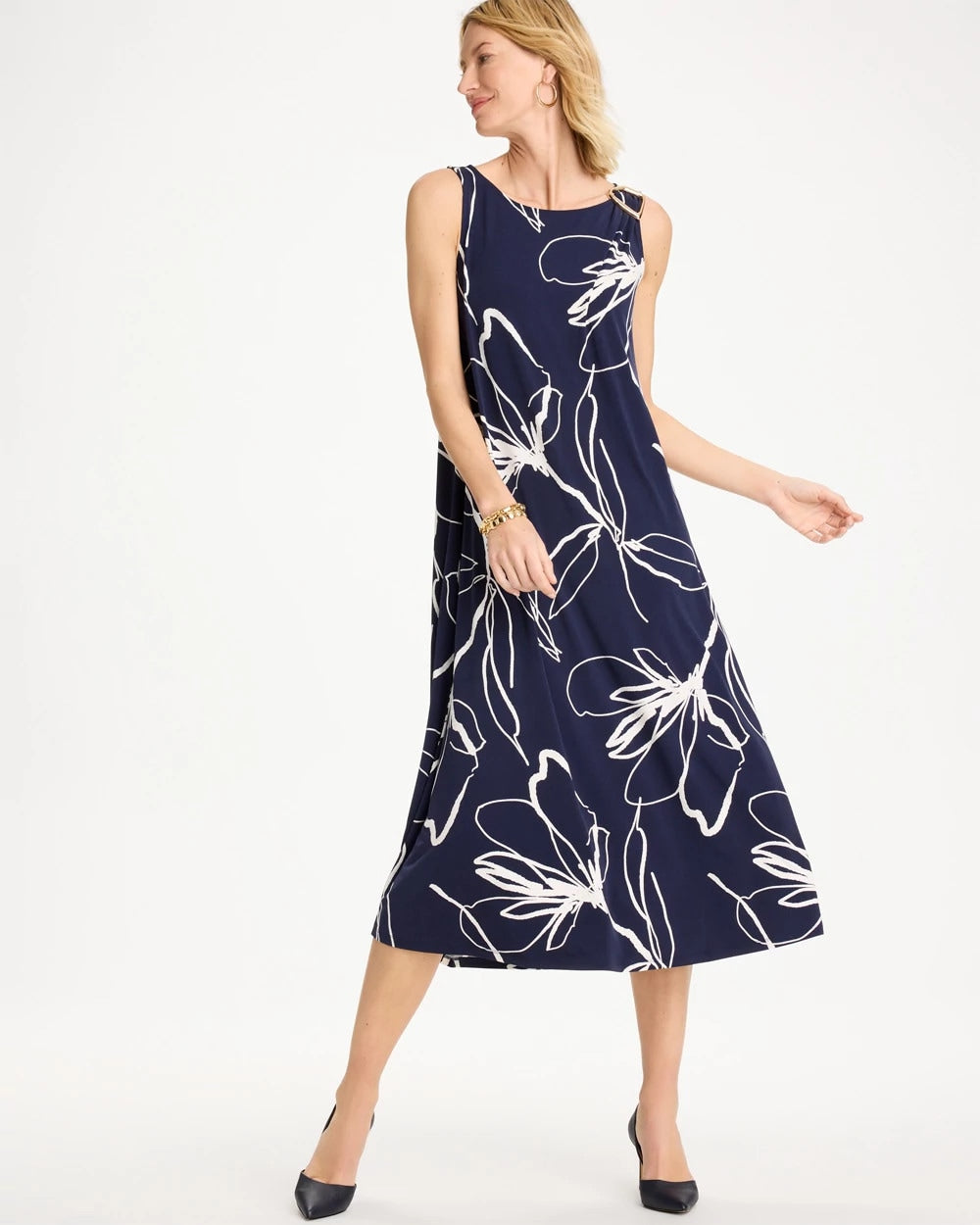 Chico's / Travelers™ Knit Botanical Jeweled Dress