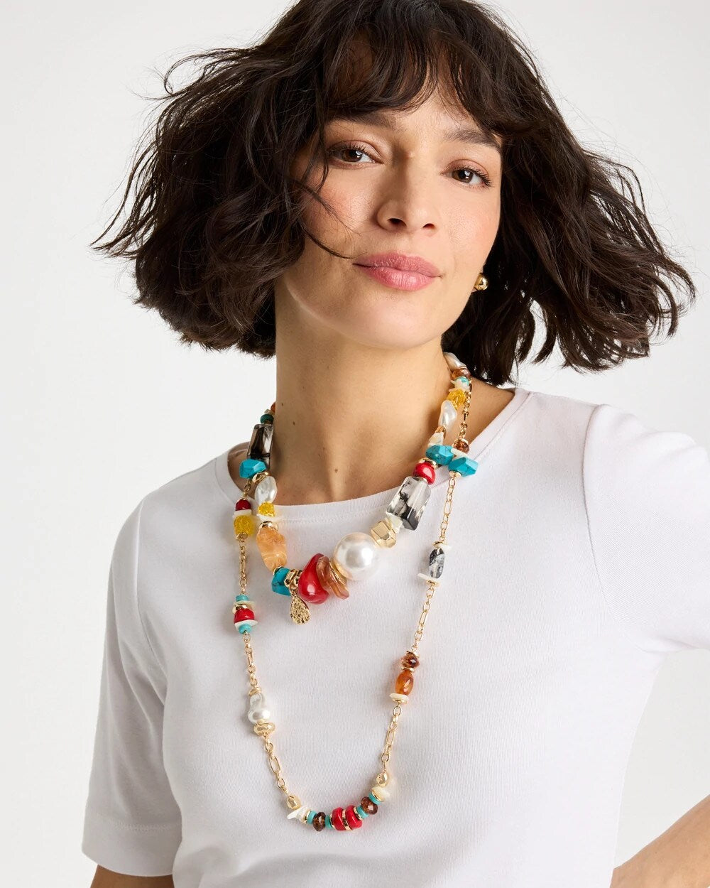 Chico's For Sale - Chico's Originals Short Beaded Necklace