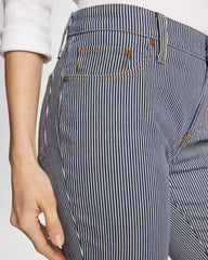 Chico's / Pinnacle Stripe Girlfriend Ankle Jeans