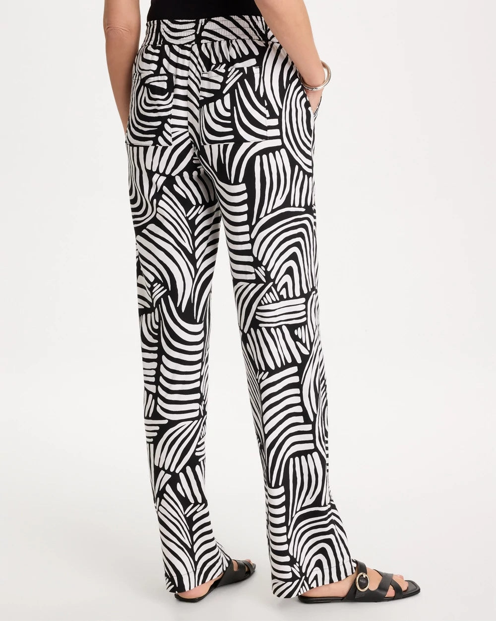 Chico's For Sale - Geo Pull-On Wide-Leg Linen Pants