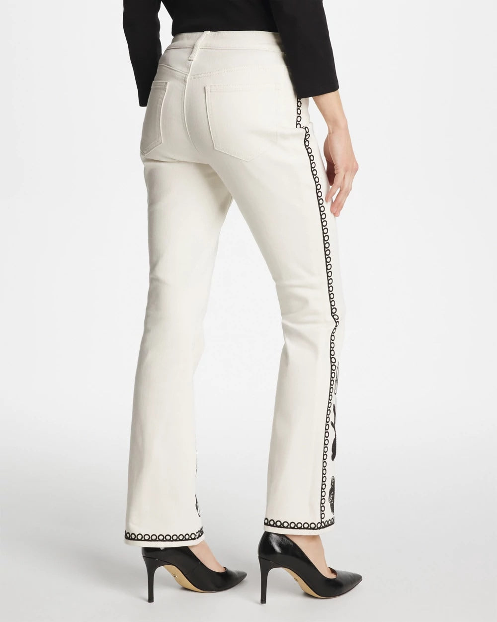 Chico's Outlet - Ginkgo Girlfriend Cropped Flared Jeans