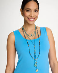 Chico's On Sale - Genuine Stone Beaded Long Necklace