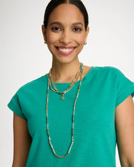 Chico's Outlet - Aventurine Stone Pendant Necklace