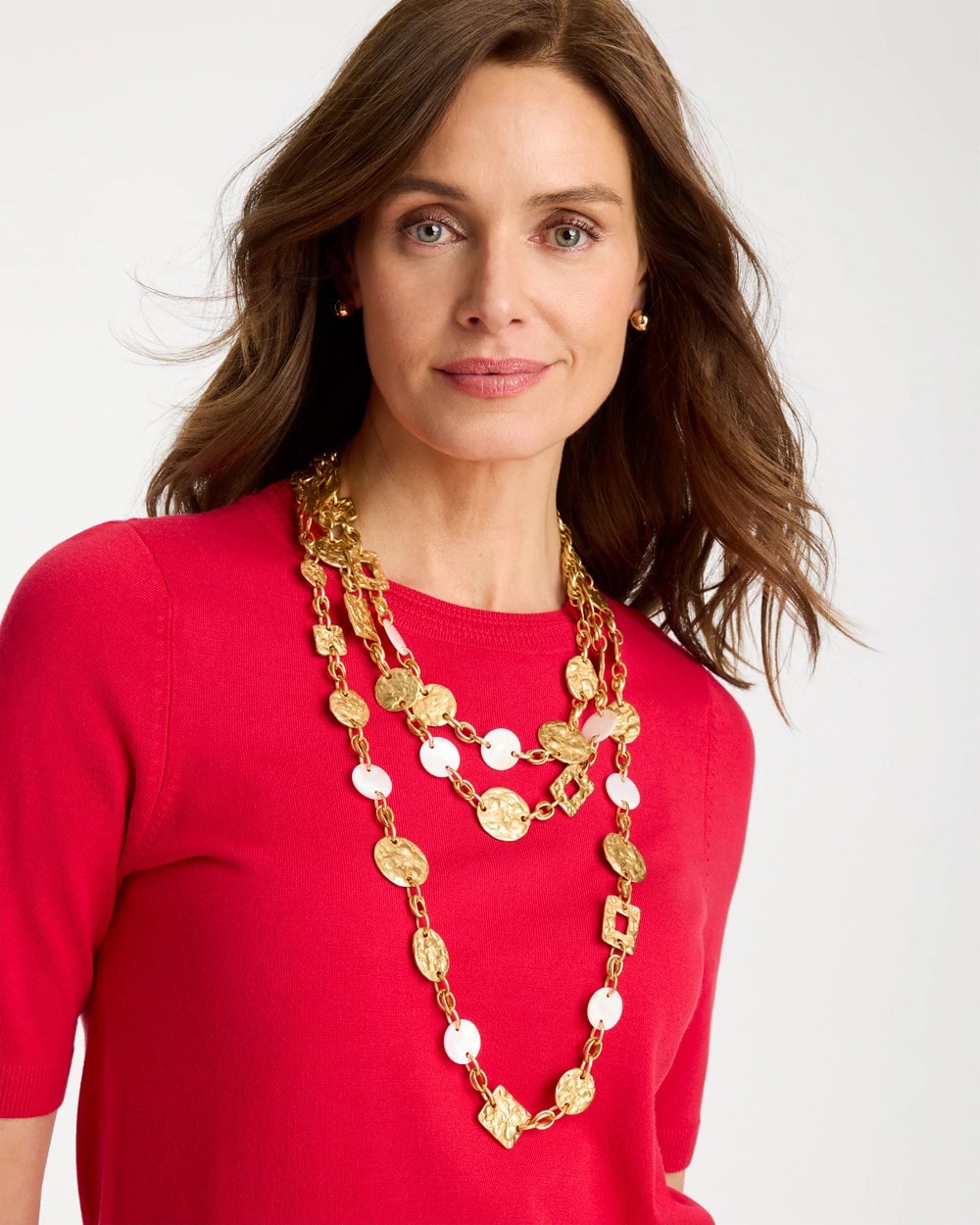 Chico's For Sale - Pearl Hammered Long Necklace