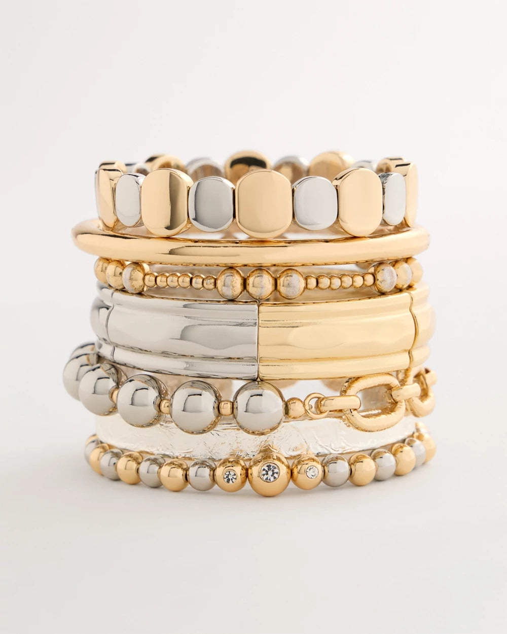 Chico's US - Mixed Metals Glam Stretch Bracelet