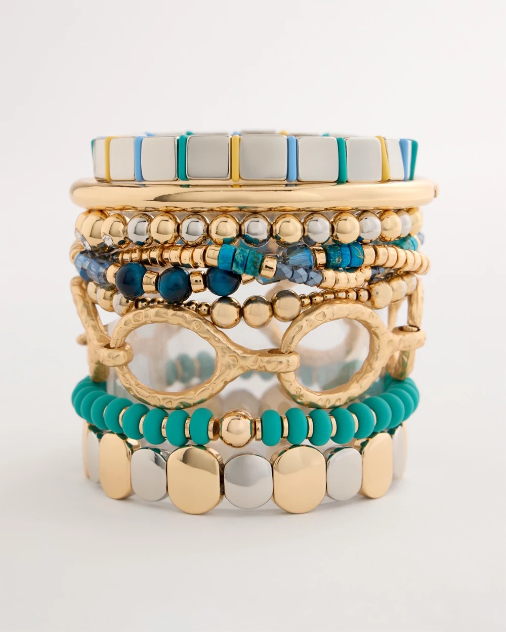 Chico's / Glam Teal Slice Stretch Bracelet