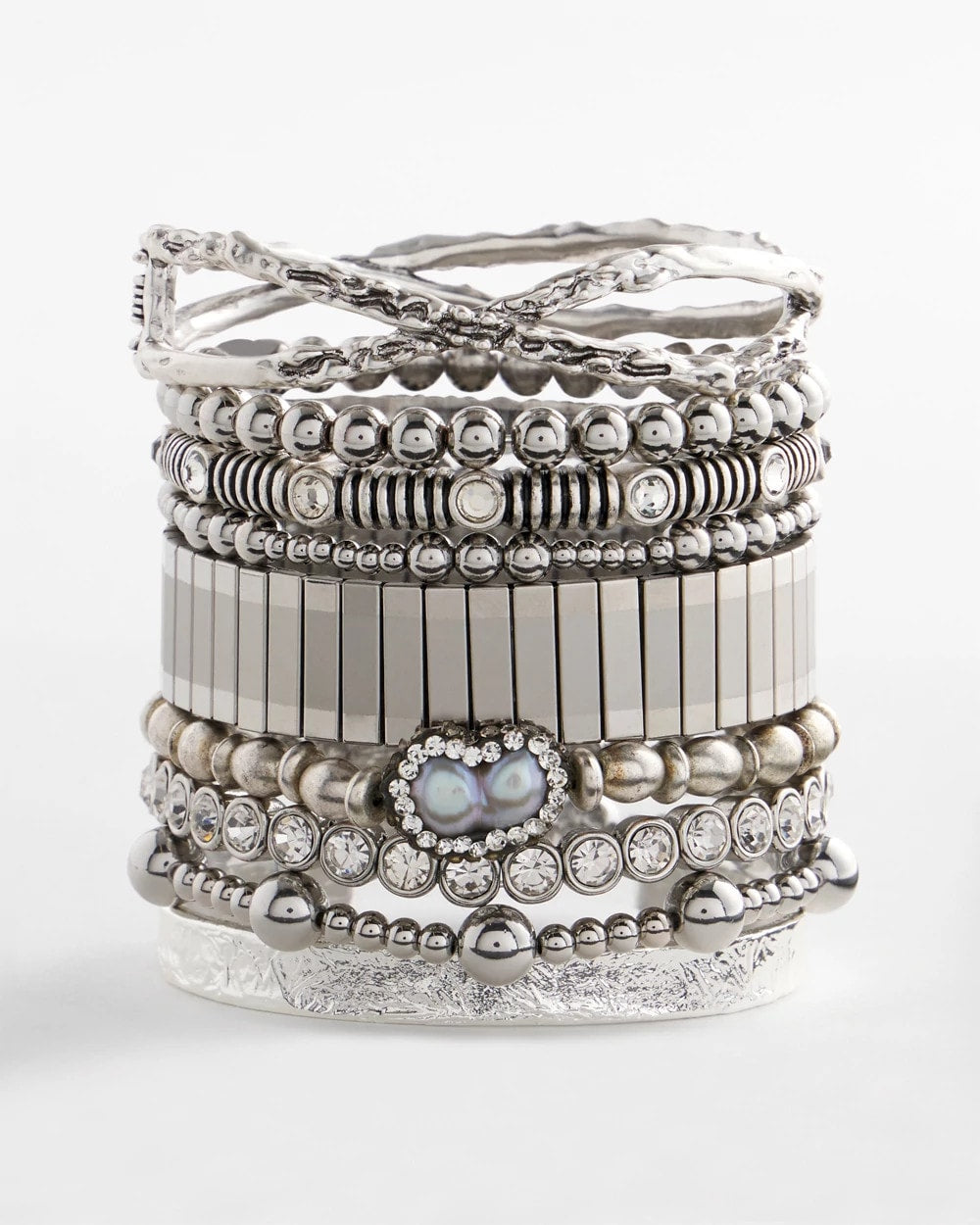 Chico's On Sale - Silvertone Flexible Cuff Bracelet
