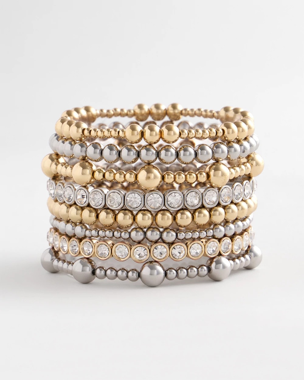 Chico's Sale - Silver-tone Medium Bead Stretch Bracelet
