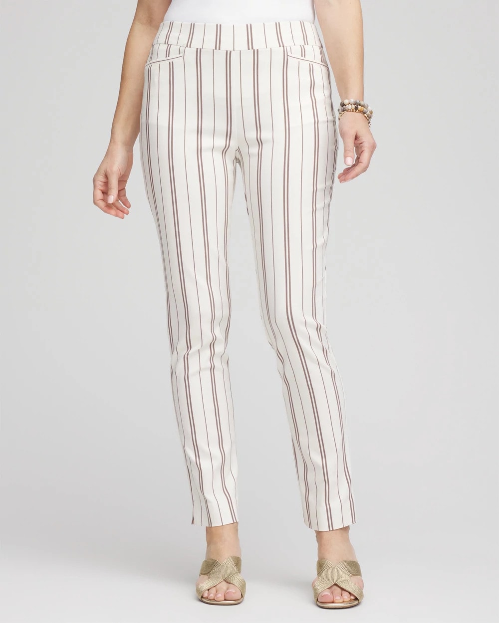 Chico's Discount - Petite Brigitte™ Striped Ankle Pants