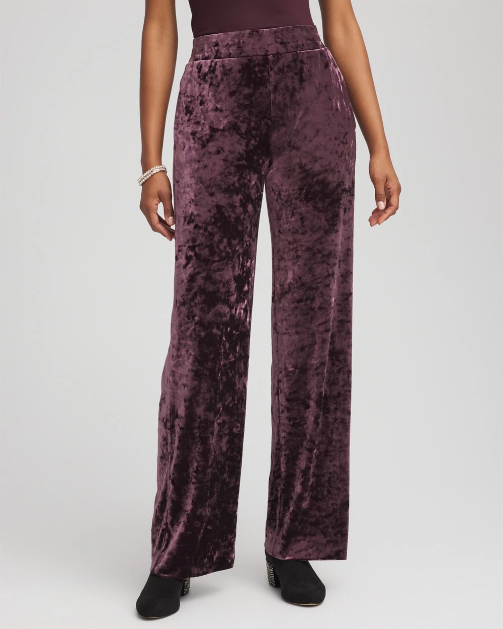 Chico's For Sale - Crushed Velvet Wide-Leg Pants