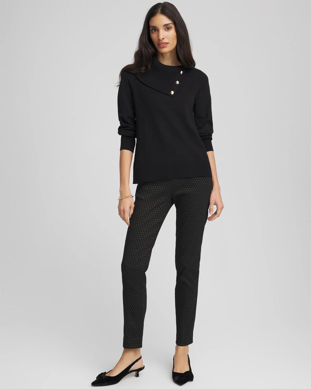 Chico's Outlet - Brigitte™ Slim Ankle Jacquard Pants
