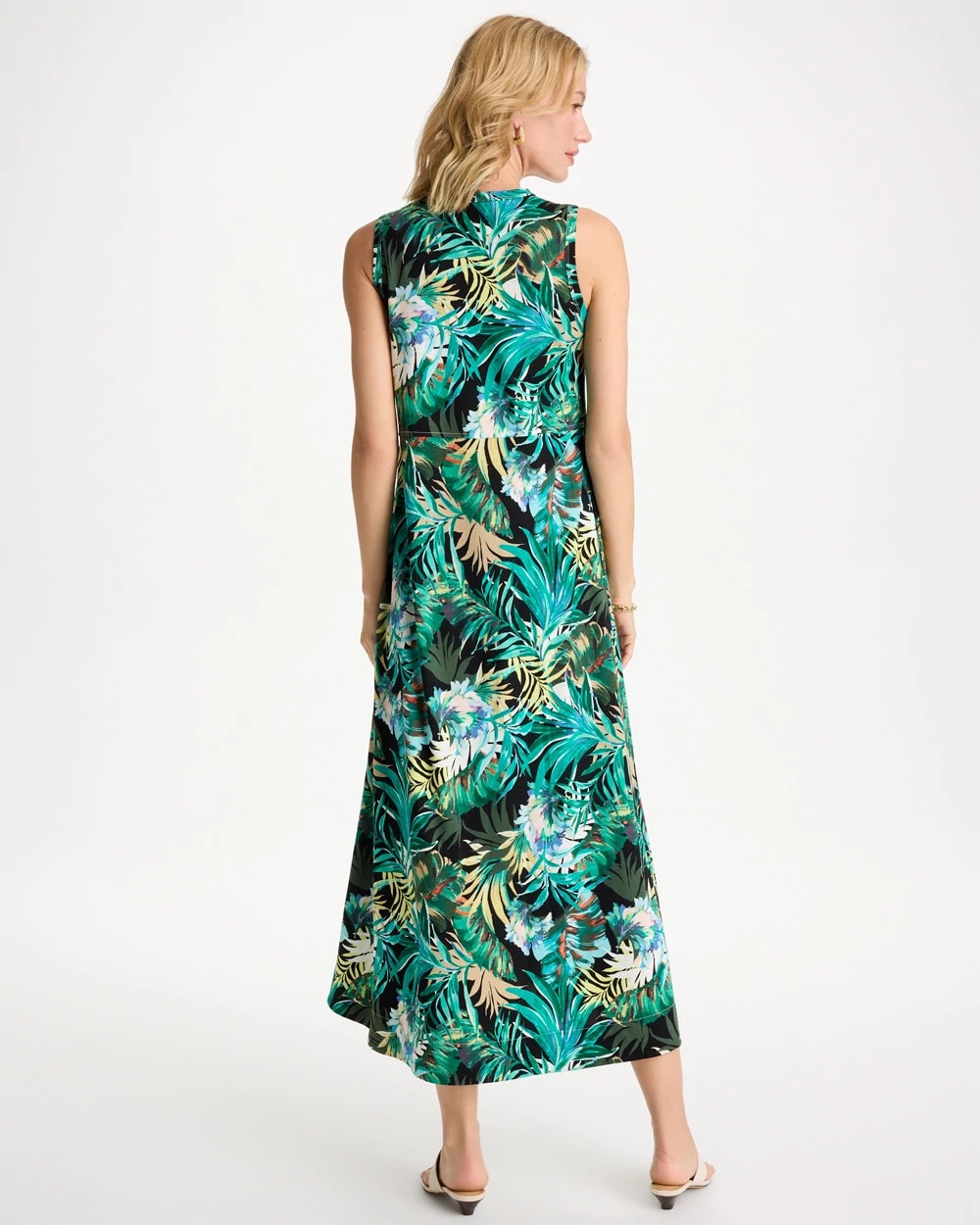 Chico's Discount - Palm Printed Knit Maxi Dress