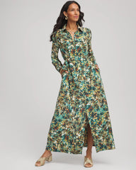 Chico's On Sale - Printed Long-Sleeved Shirtdress
