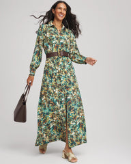 Chico's On Sale - Printed Long-Sleeved Shirtdress