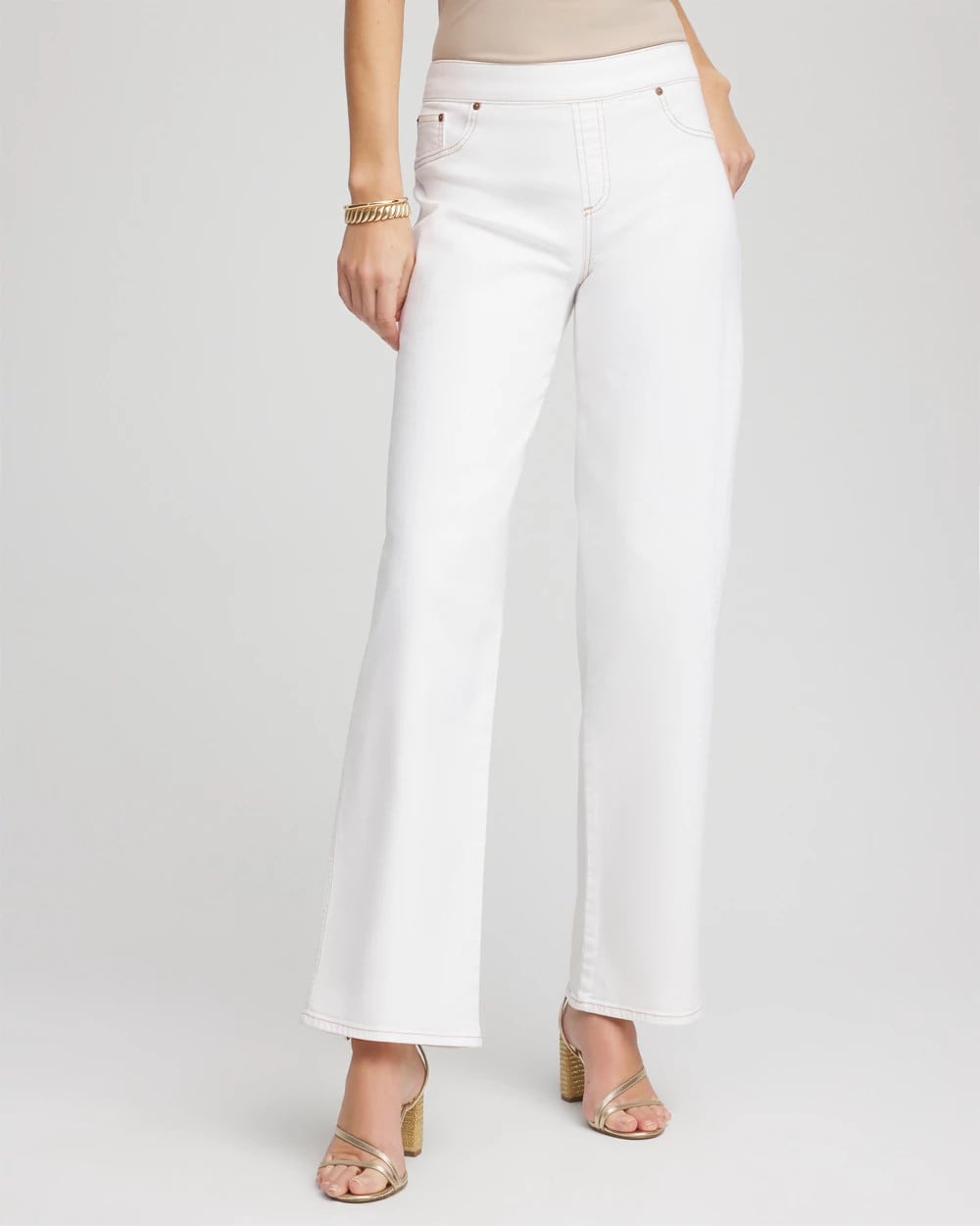 Chico's On Sale - Petite Seeded Pull-On Wide-Leg Jeans