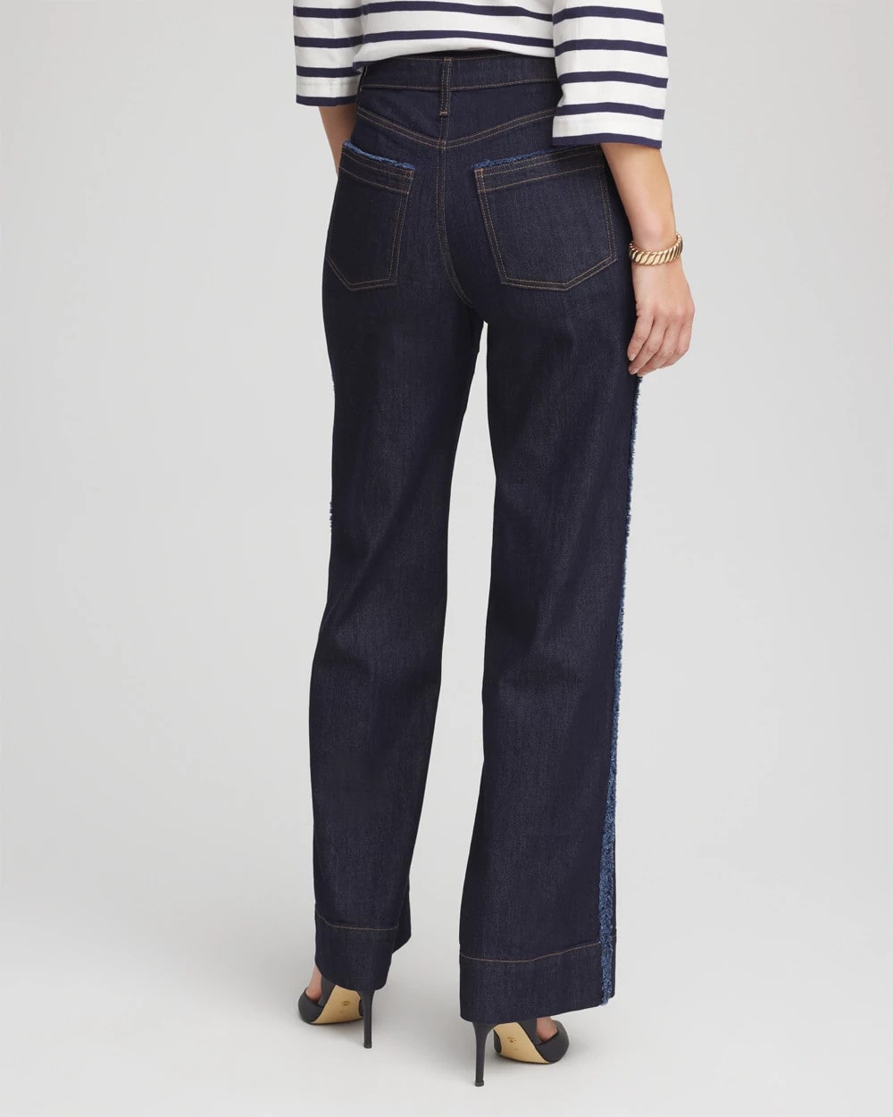 Chico's US - Frayed High-Rise Wide-Leg Jeans