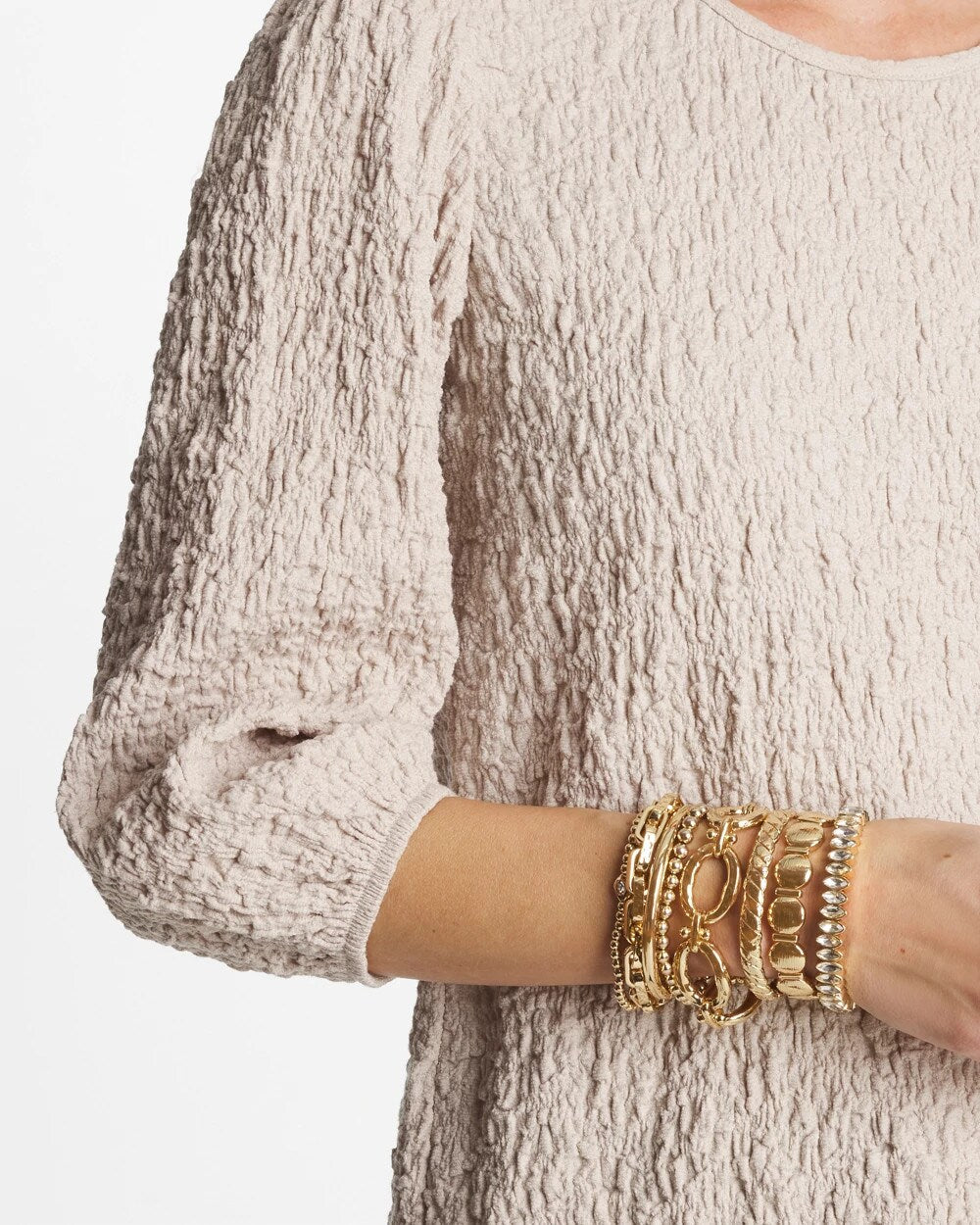 Chico's / Gold Link Stretch Bracelet