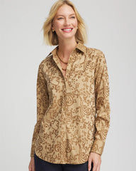 Chico's US - No Iron™ Jacquard Scrolls  Shirt